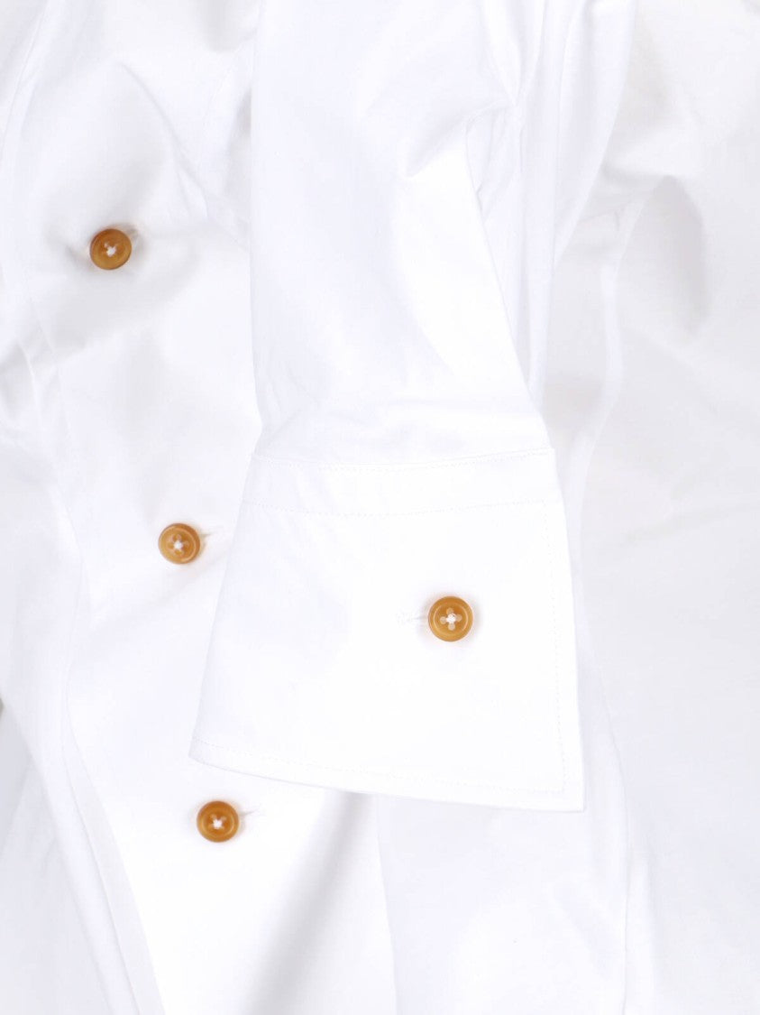 Vivienne Westwood White Drunken Cotton Casual Shirt