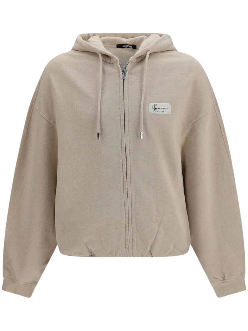 Jacquemus Beige La Montagne Cotton Hoodie Sweatshirt