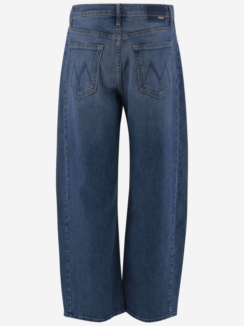 Mother Full-Pipe Flood Cotton Srtetch Jeans