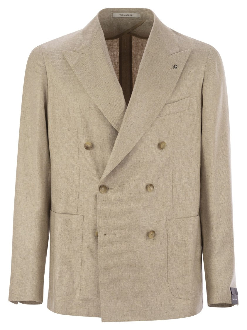Tagliatore Double-Breasted Silk Jacket