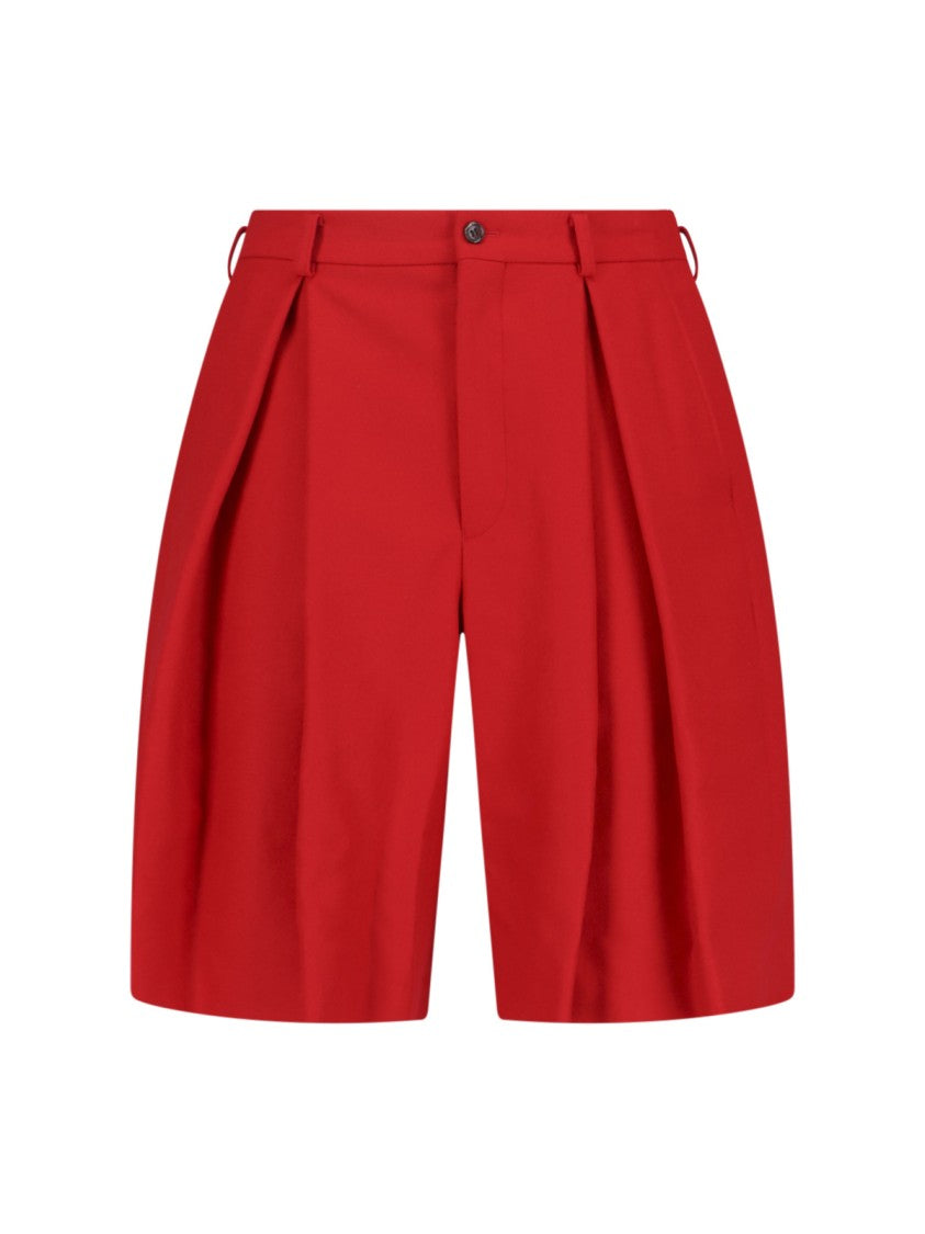 Comme Des Garçons Wool Shorts – Red