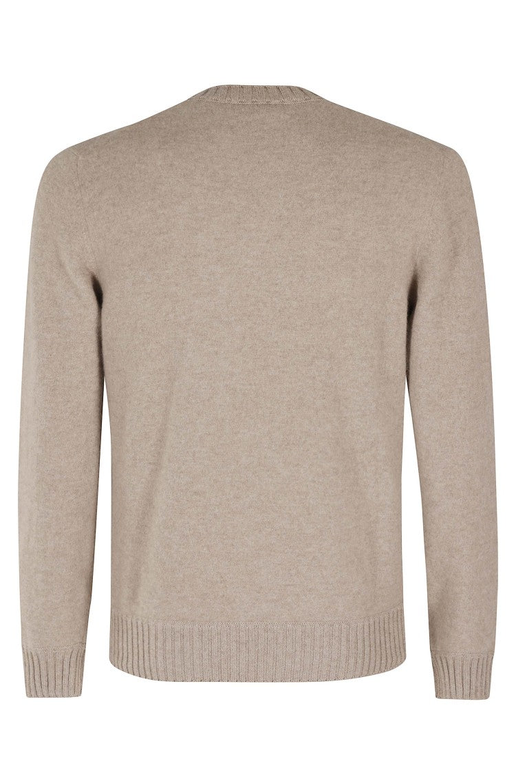 Gran Sasso Beige Crewneck Cashmere Sweater