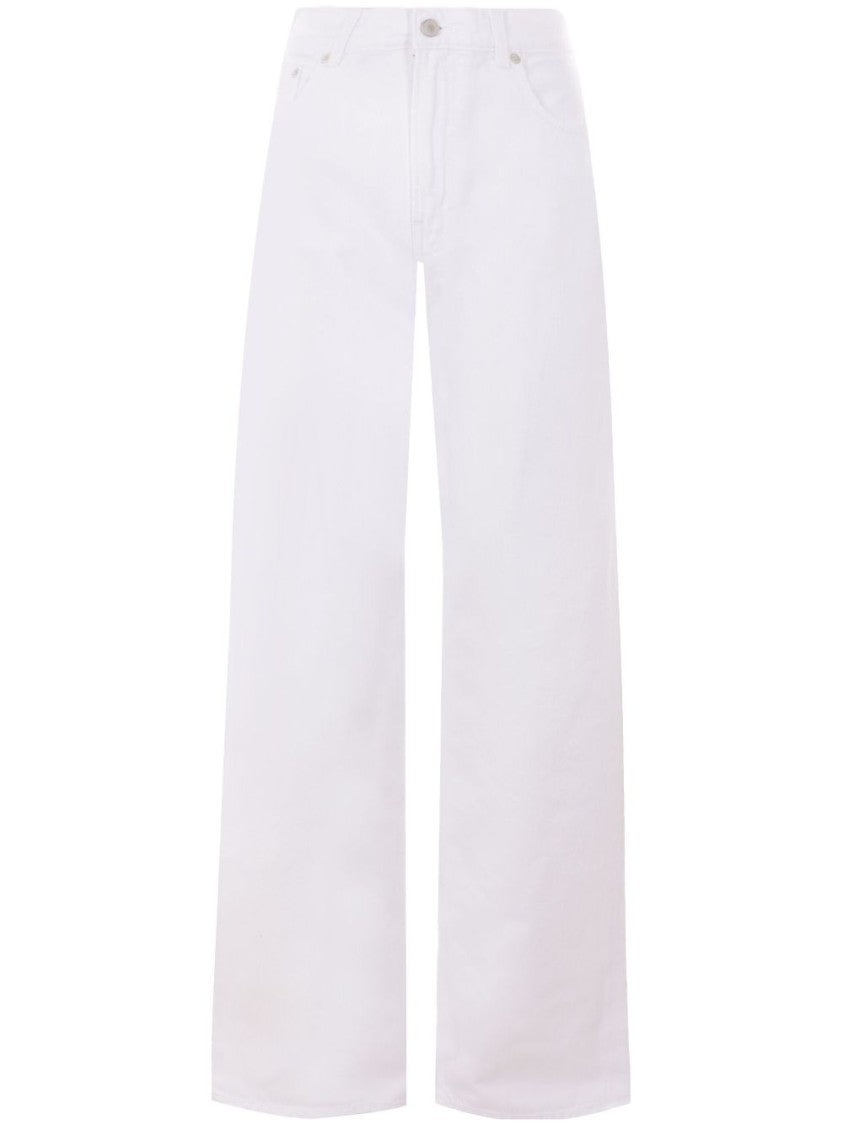 Haikure White Cotton Korea Jeans