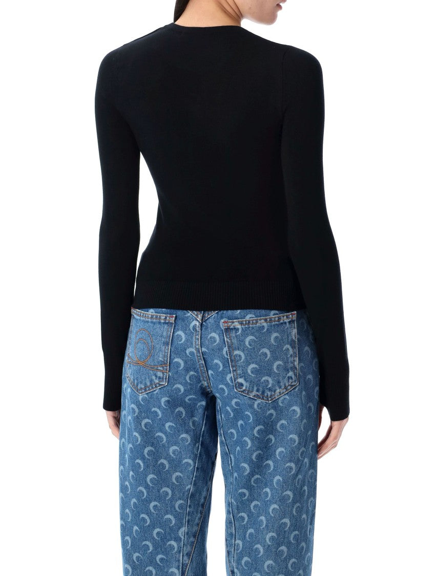 Marine Serre Moon Logo Knit Sweater