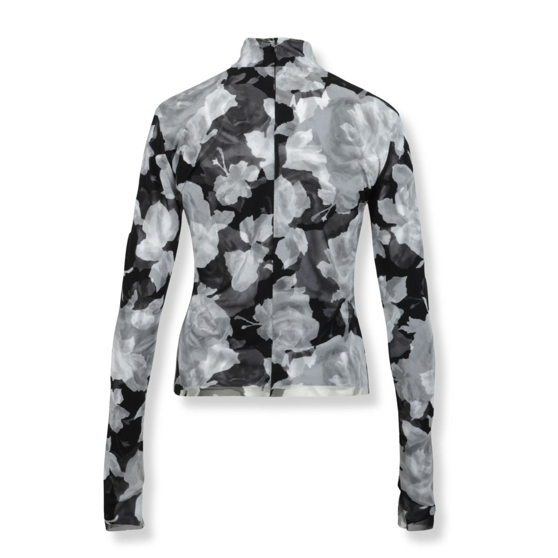 Msgm High-Neck Slim Floral Top