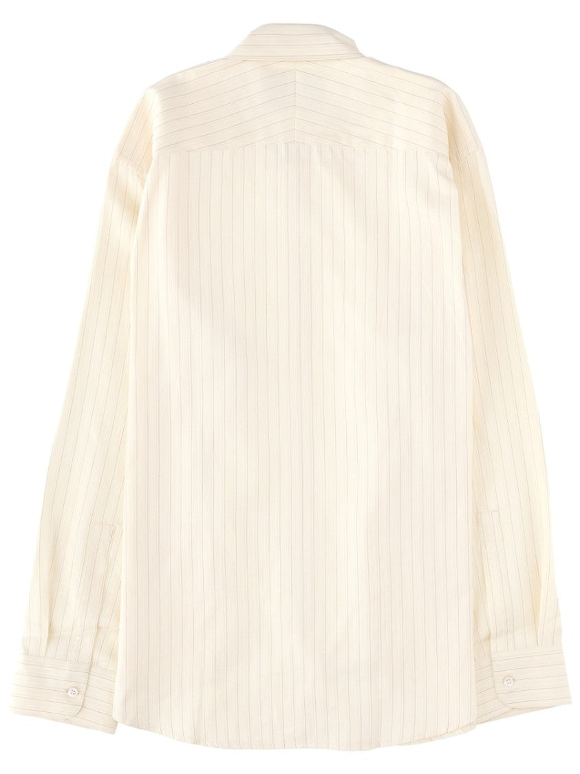 Studio Nicholson View Cotton Silk Pinstripe Shirt
