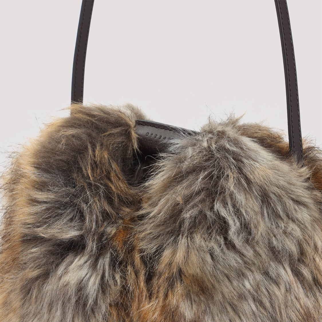 Mm6 By Maison Margiela Brown Textured Handbag With Rounded Silhouette