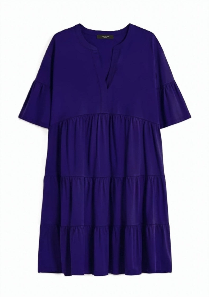 Max Mara Tiered Blouse With V-Neckline And Ruffled Cuffs