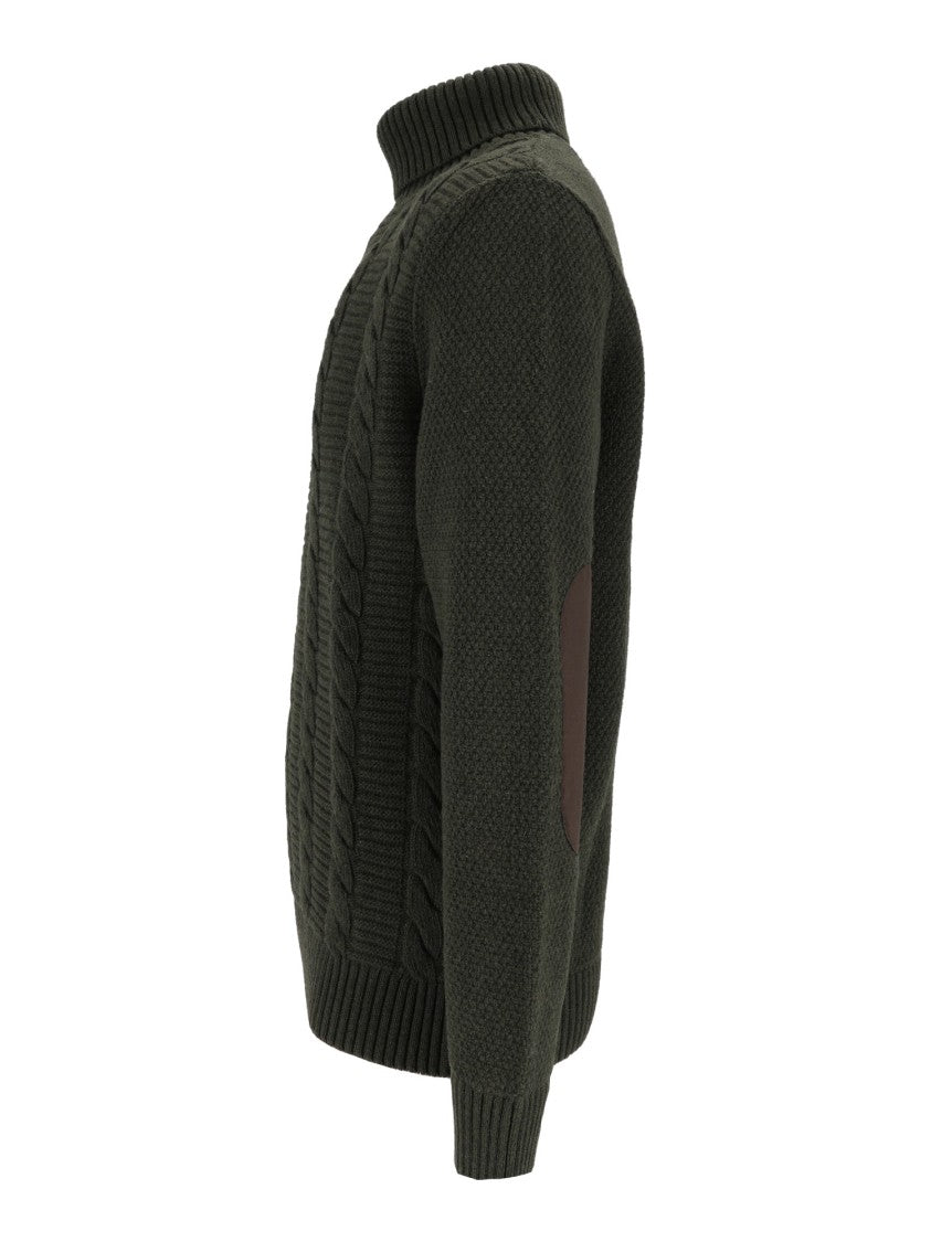 Barbour Textured Cable-Knit Wool Rollneck Sweater