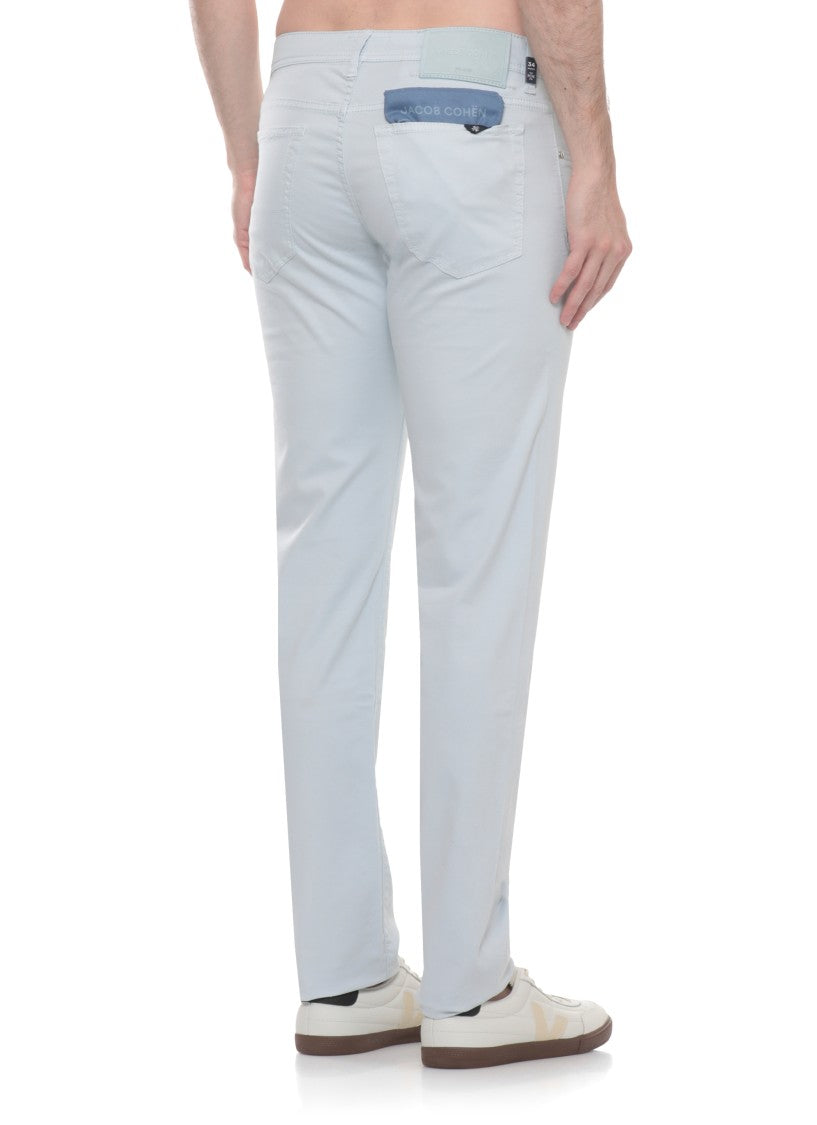 Jacob Cohen Light Blue Nick Slim Cotton Pants