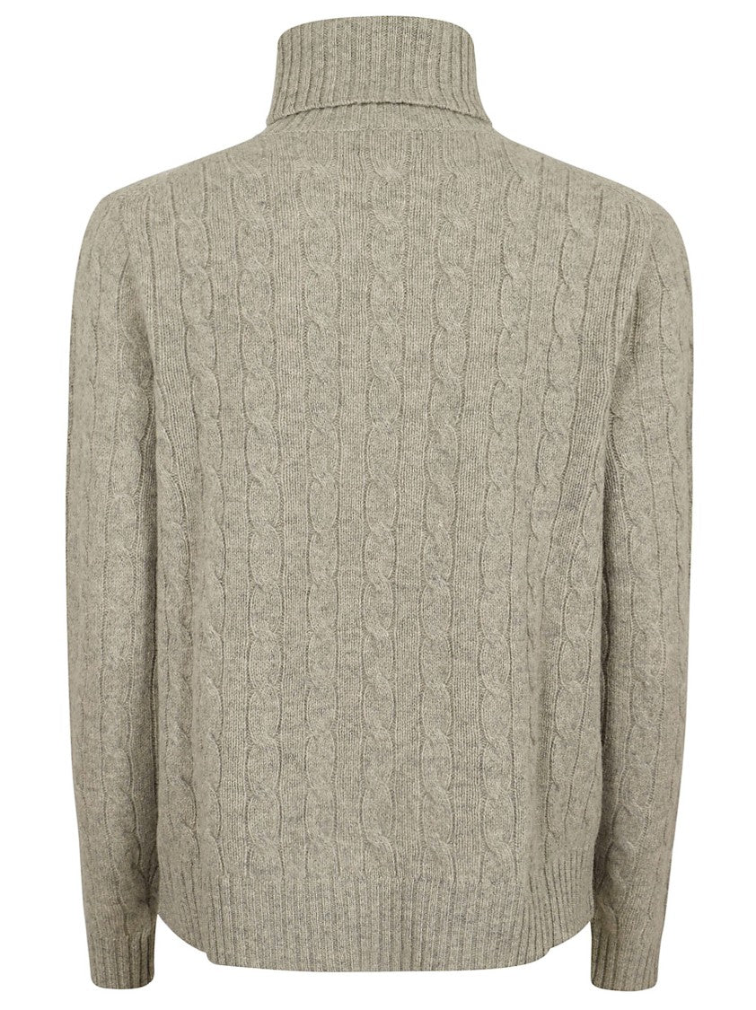 Polo Ralph Lauren Cable Knit Turtleneck Sweater In Wool-Cashmere Blend