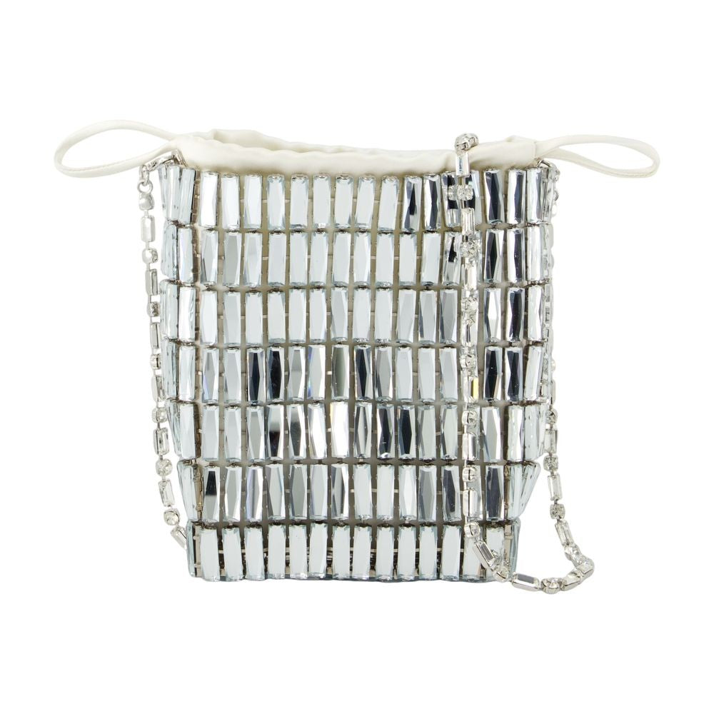 Self-Portrait Crystal Mini Crossbody - Metal - Silver