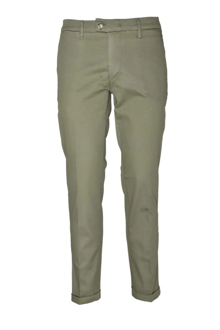 Re-Hash Slim Fit Cropped Trousers With Innovative Stretch Blend
