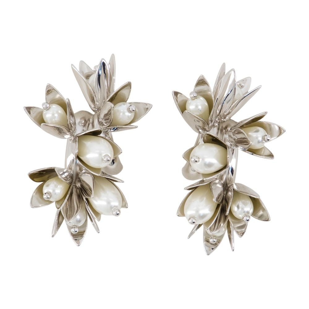 Simone Rocha Flower Earrings - Pearl - Silver