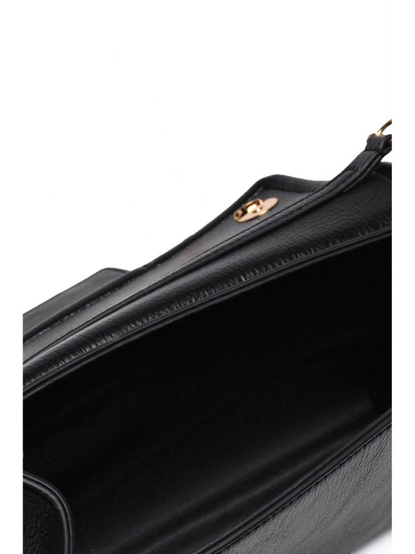Love Moschino Textured Crossbody Bag With Gold-Tone Hardware And Practical Clip Closure