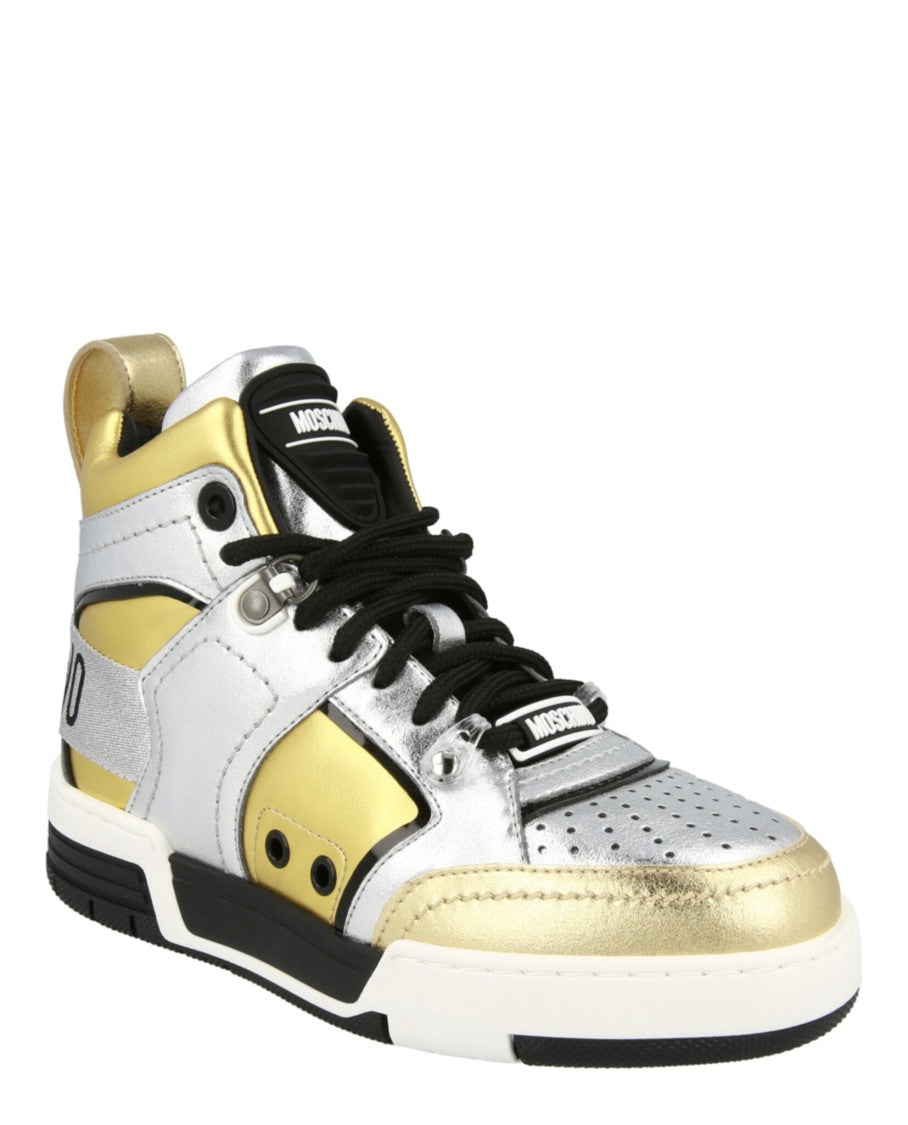 Moschino Streetball Asymmetrical High-Top Sneakers