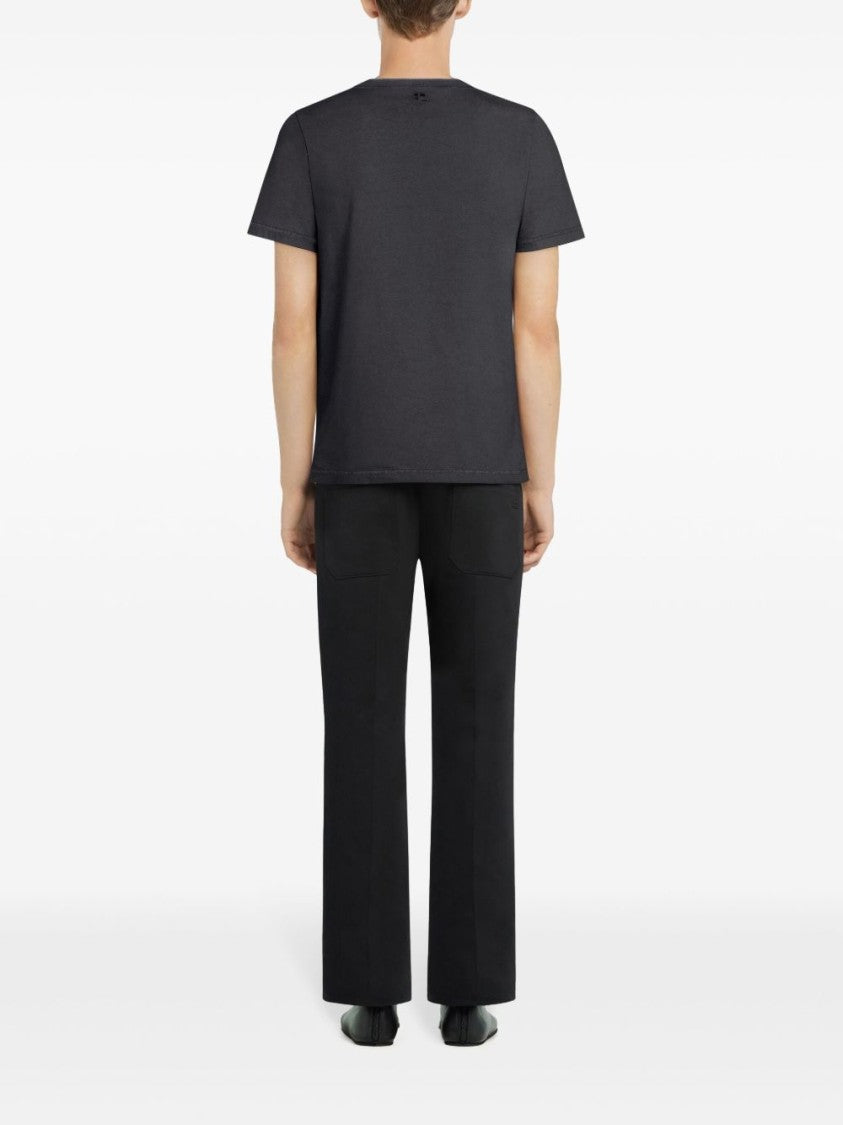 Courrèges Gray And Red Graphic T-Shirt