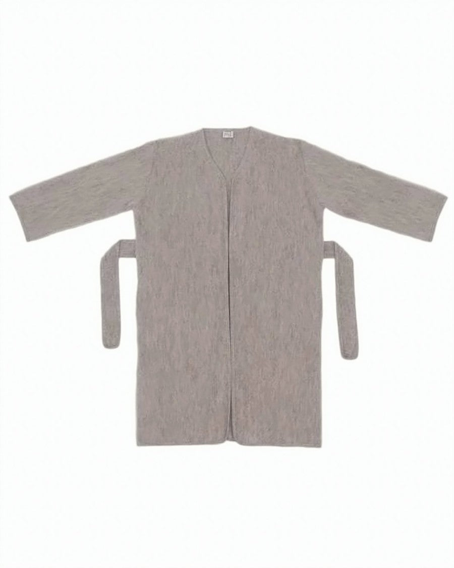 Baserange Open-Front Wool Coat With Adjustable Ties