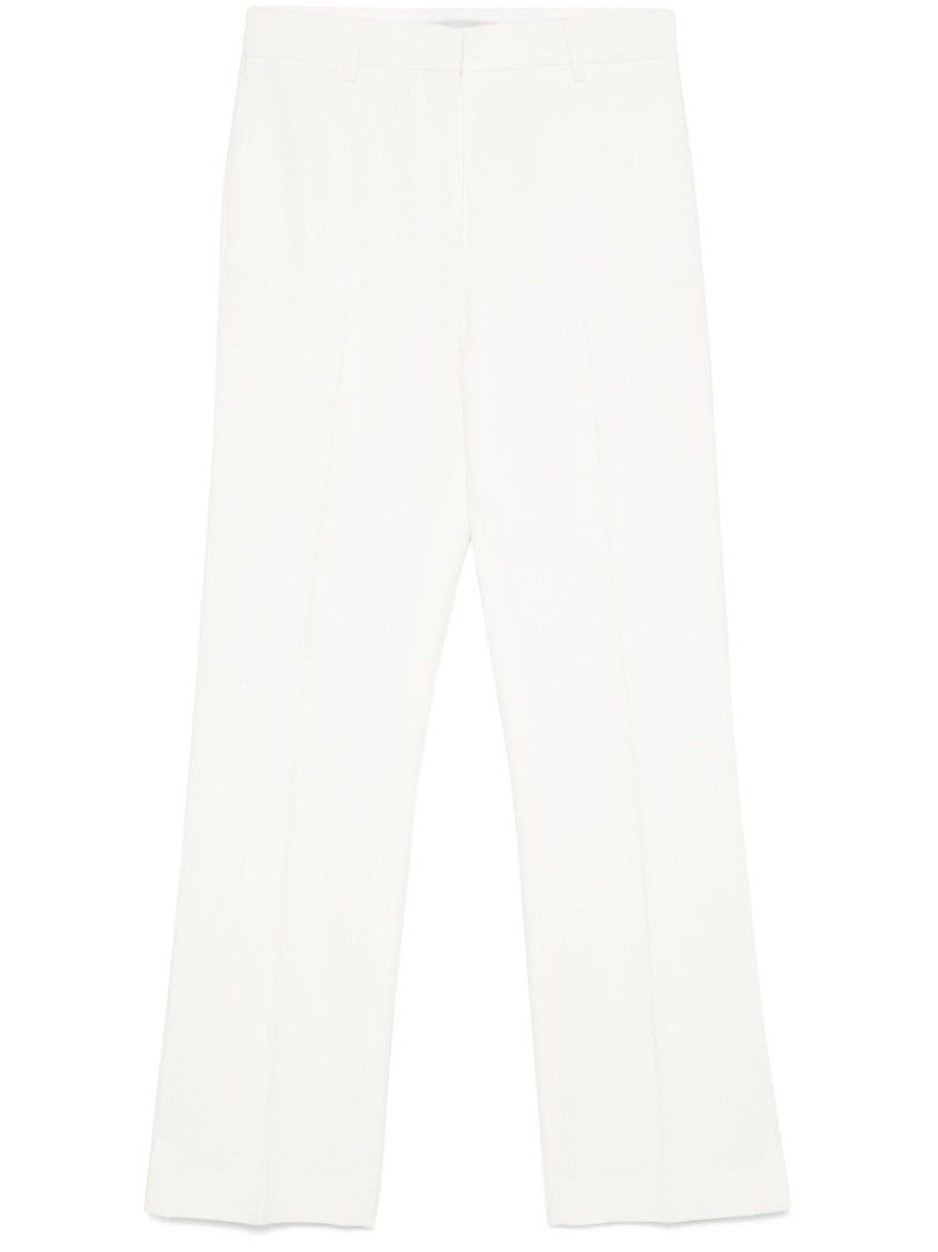 Golden Goose Tailored White Trousers With Minimalist Waistband