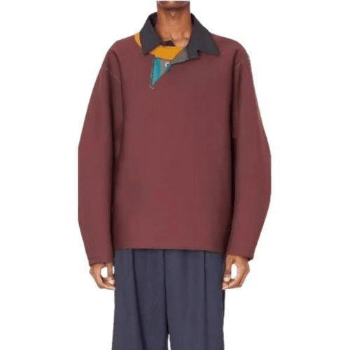 Kolor Multicolor Collar Long-Sleeve Polo Shirt