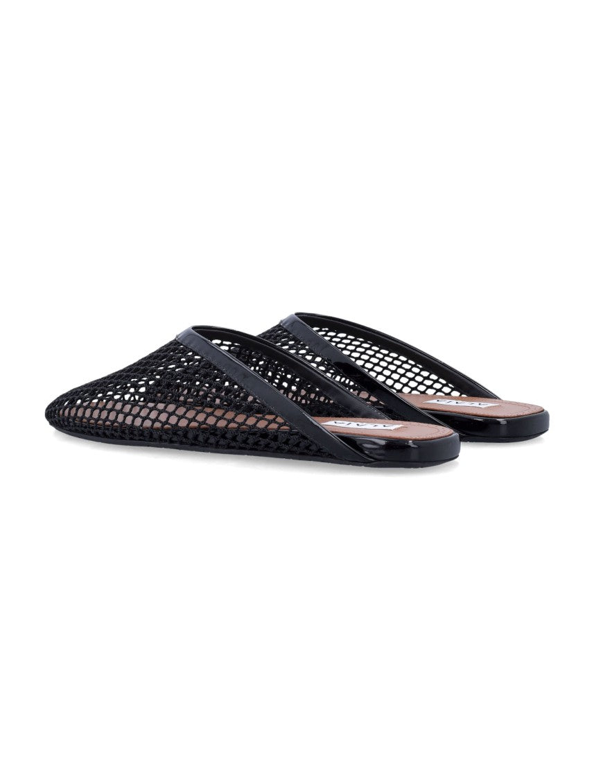Alaïa Fishnet Flat Mules