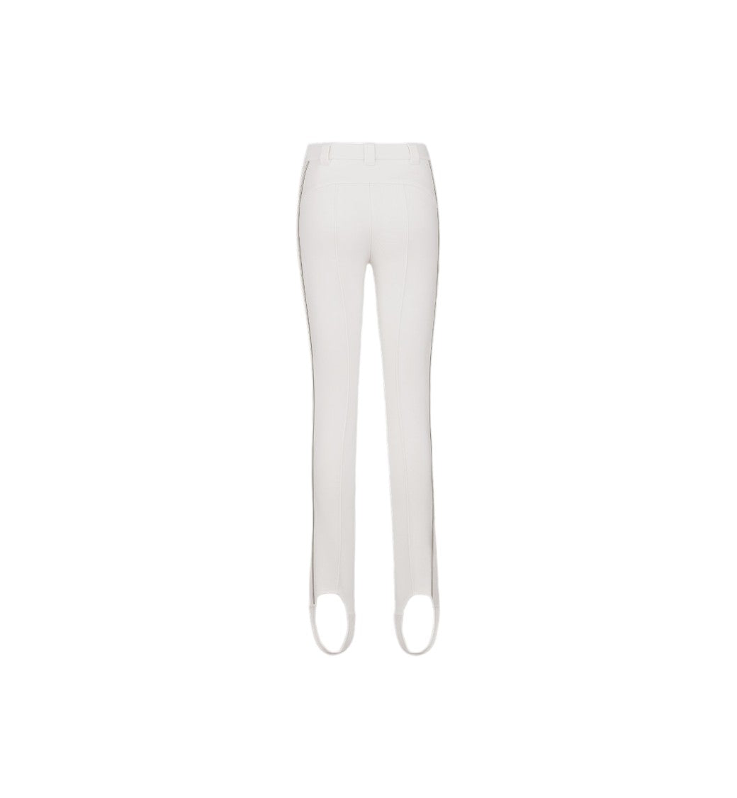 Christian Dior White Slim-Fit Side Stripe Logo Pants