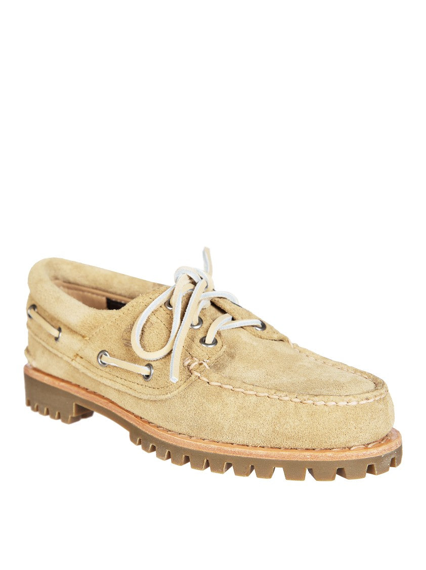 Timberland Beige Laces Suede Moccasin Shoes