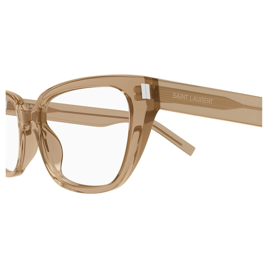 Saint Laurent Translucent Acetate Sunglasses With Angular Design