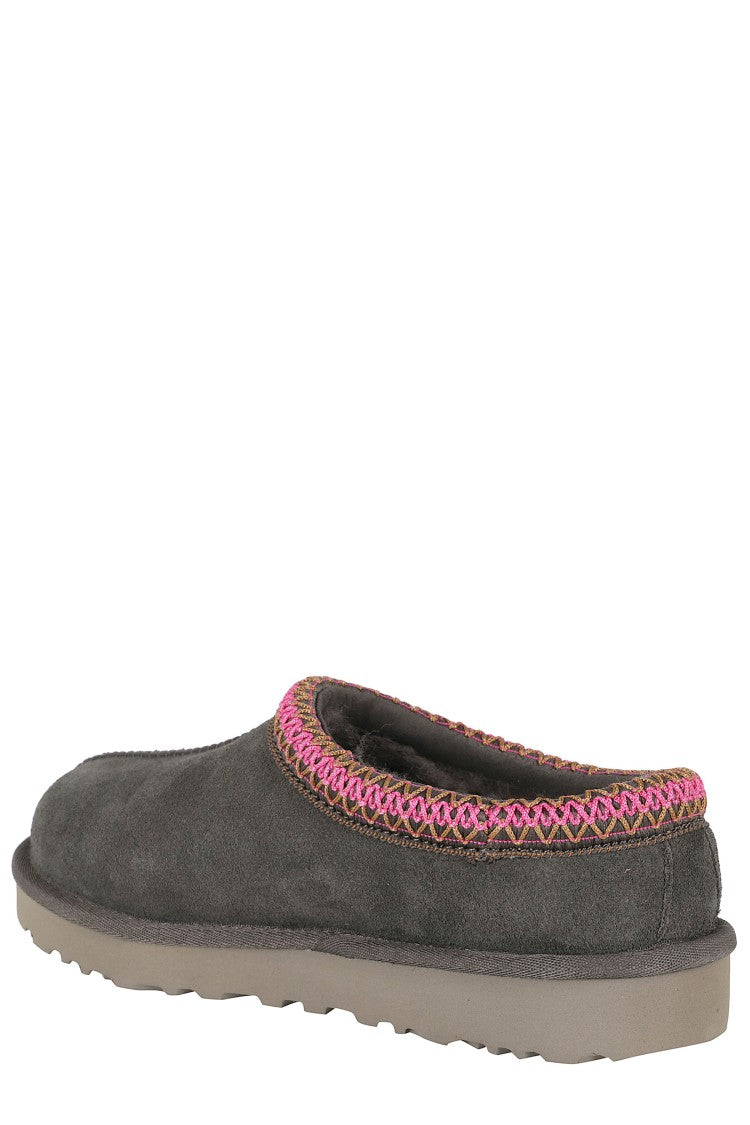 Ugg Dense Smoke W Tasman Ii Collar-Uggbraid Suede Mules