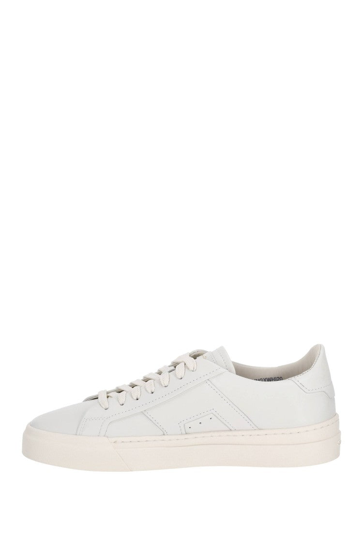Santoni Double Buckle Leather Sneakers