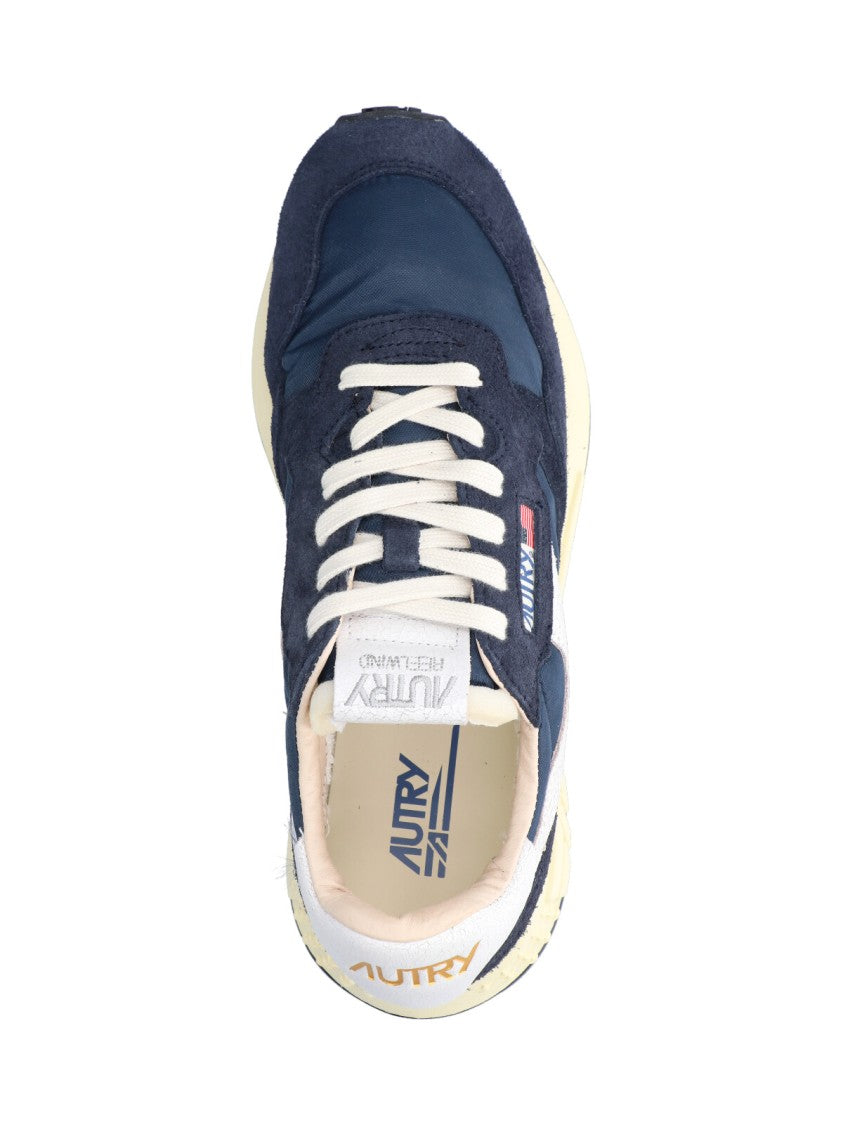 Autry Blue Reelwind Low Nylon Sneakers