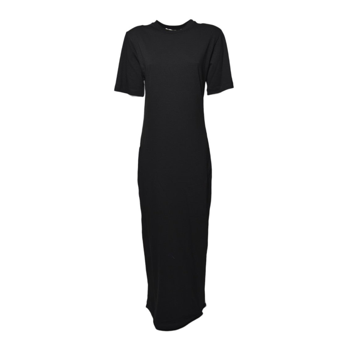 Nine Minutes Maxi T-Shirt Style Dress In Black Jersey Cotton