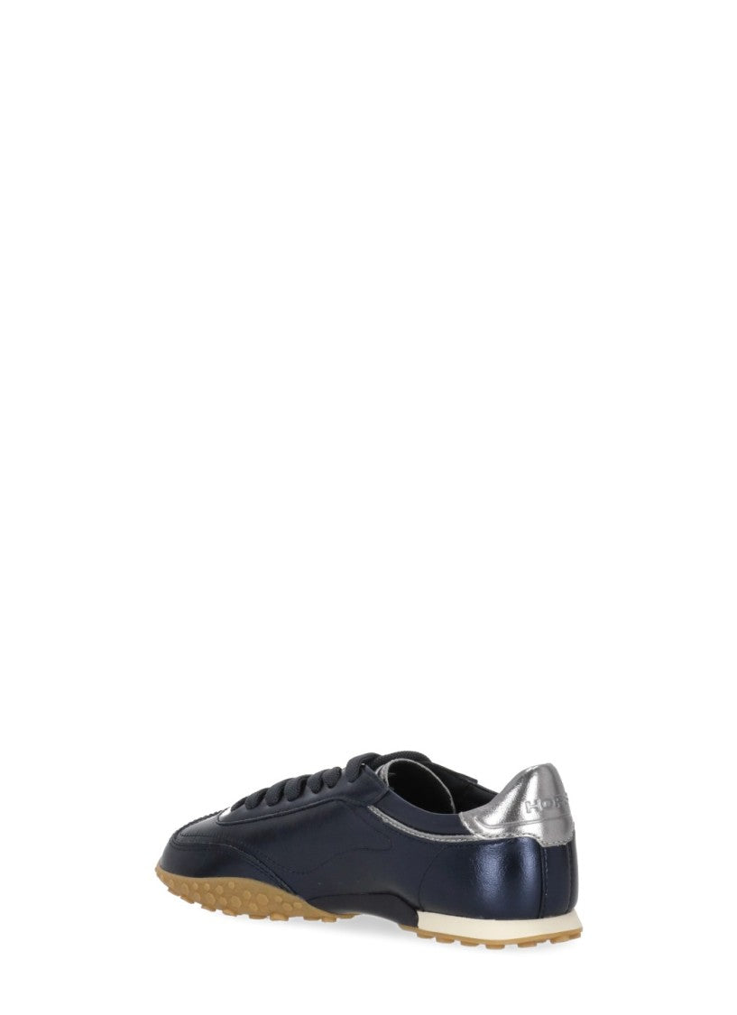 Hoff Metallic Blue Silver Accents Textured Sole Sneakers