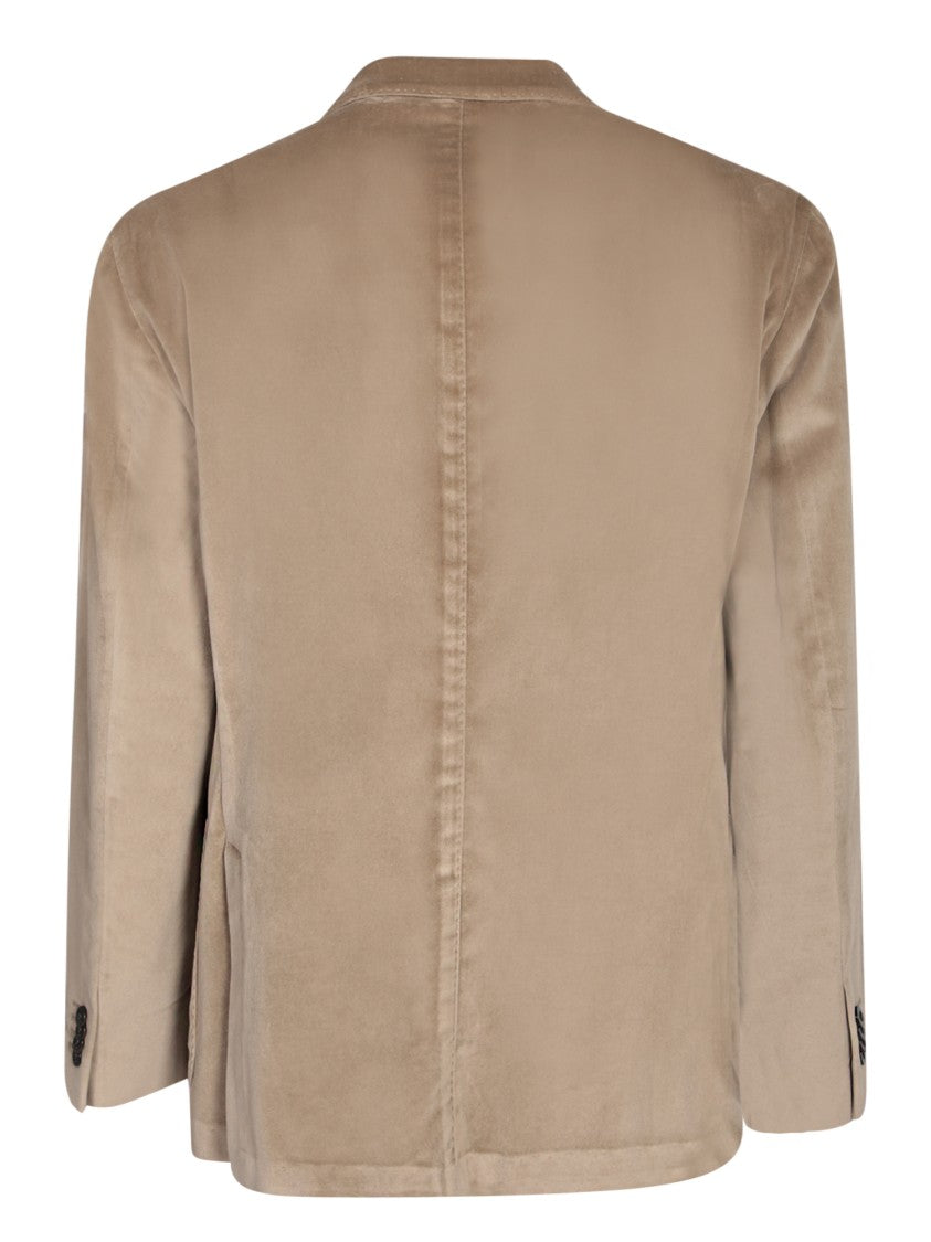 Boglioli Beige Single-Breasted Blazer