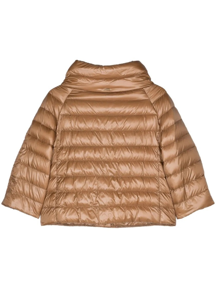 Herno Quilted Short Jacket With High Collar