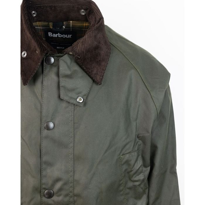 Barbour Waxed Cotton Casual Jacket With Velvet Collar