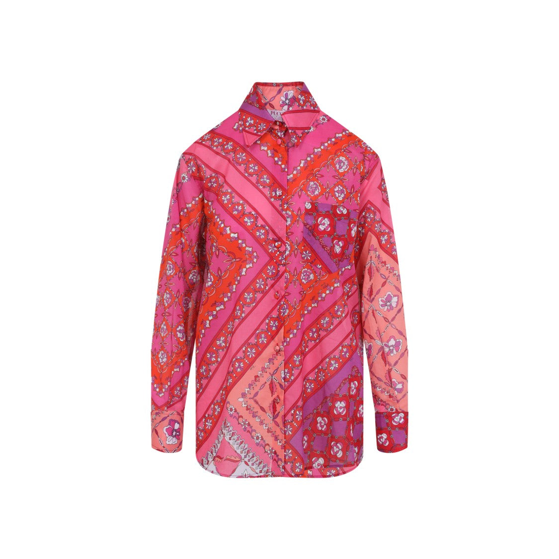 Pucci Geometric And Floral Pattern Shirt