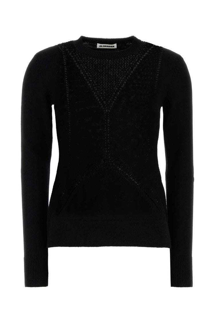 Jil Sander Black Wool Blend Sweater