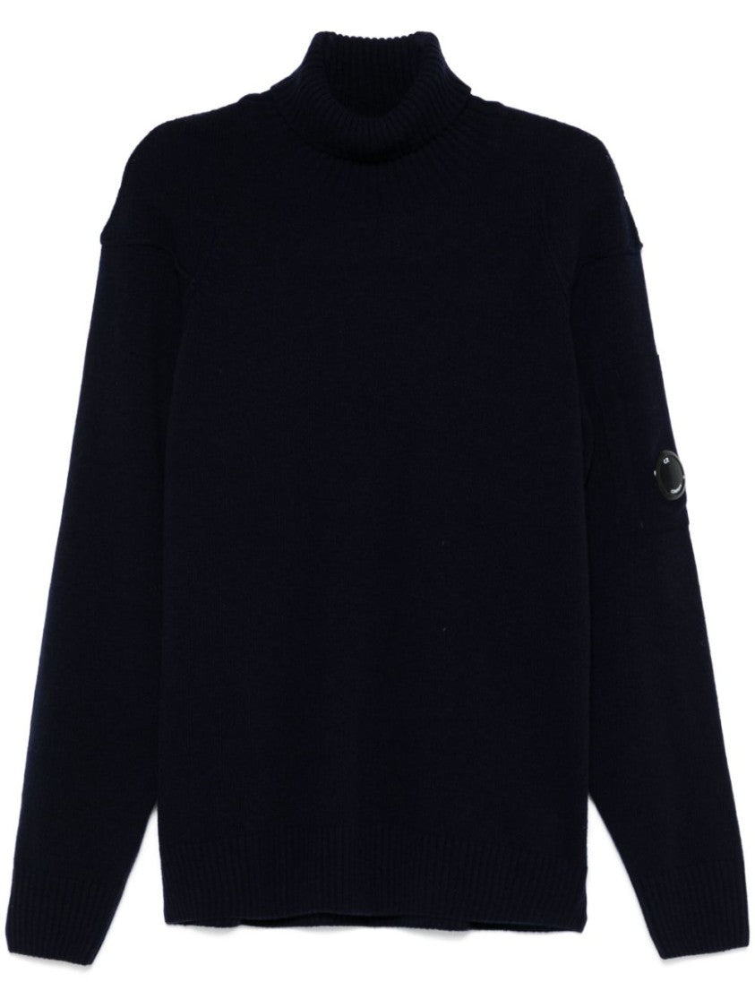 C.P. Company Turtleneck Sweater With Lens Detail