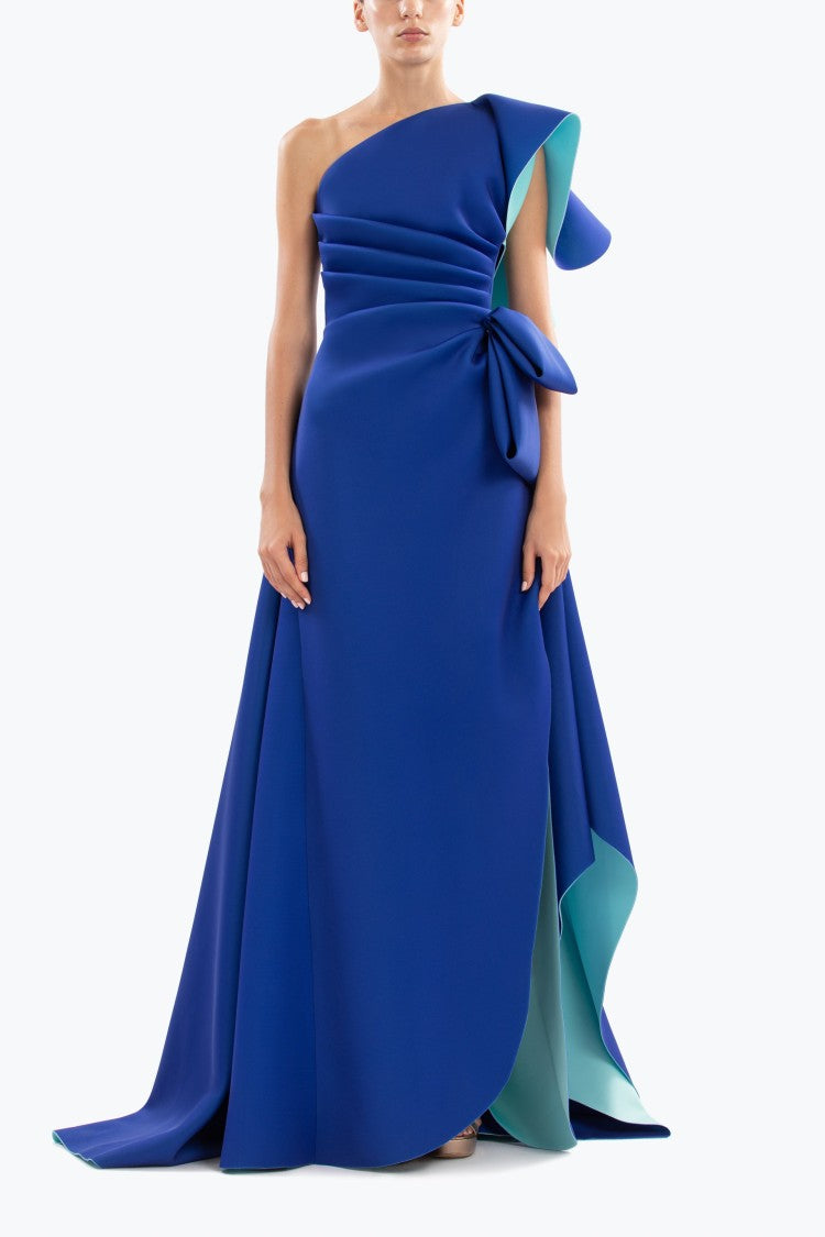 Saiid Kobeisy Double Faced Scuba Long Dress