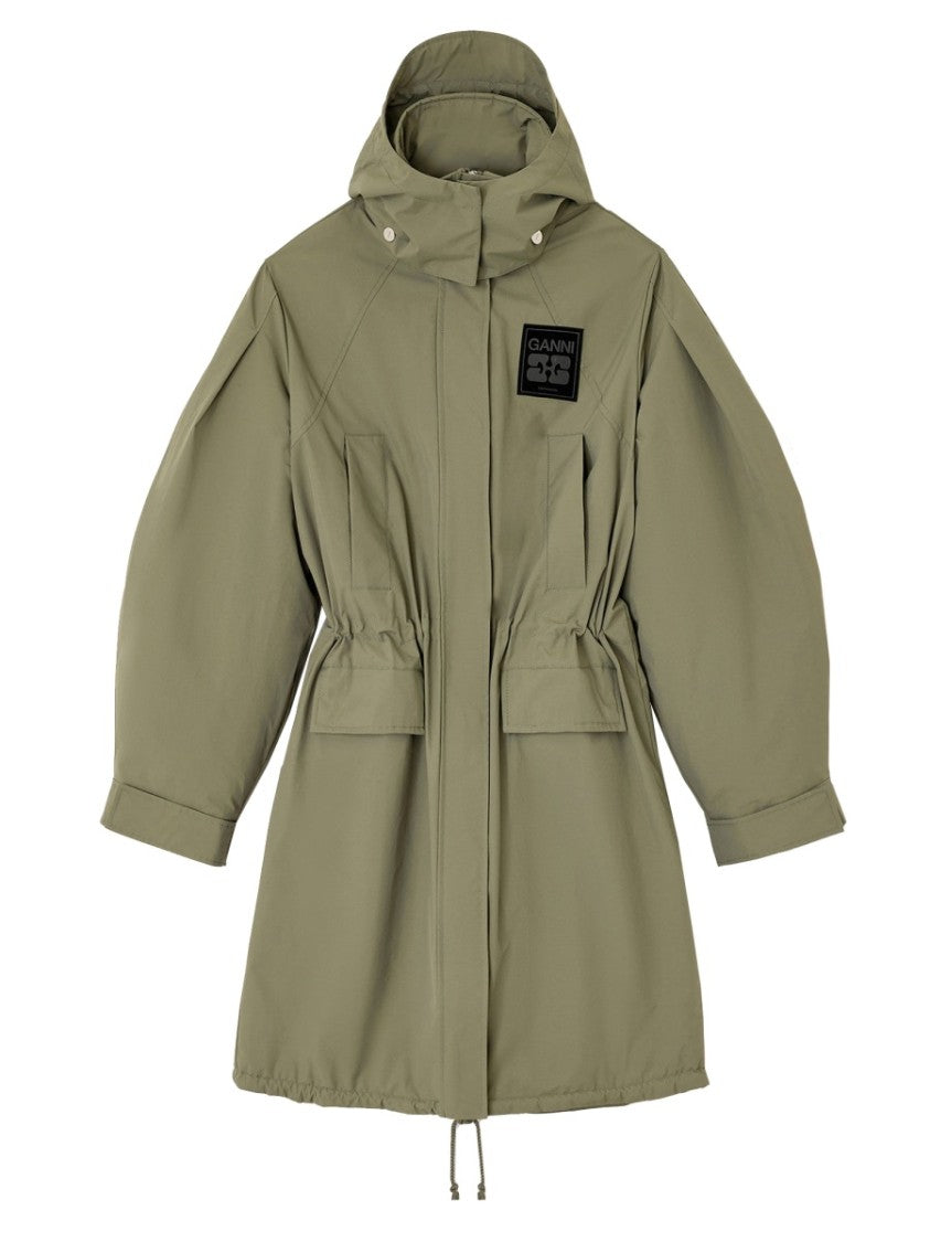 Ganni Green Tri-Layer Parka