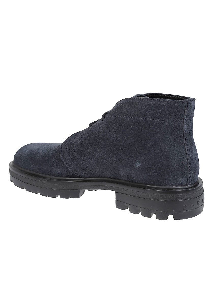 Hogan H673 Calf Leather Ankle Boots