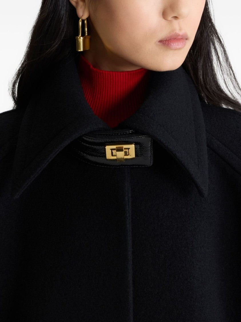 Patou Volume Parka In Boiled Wool