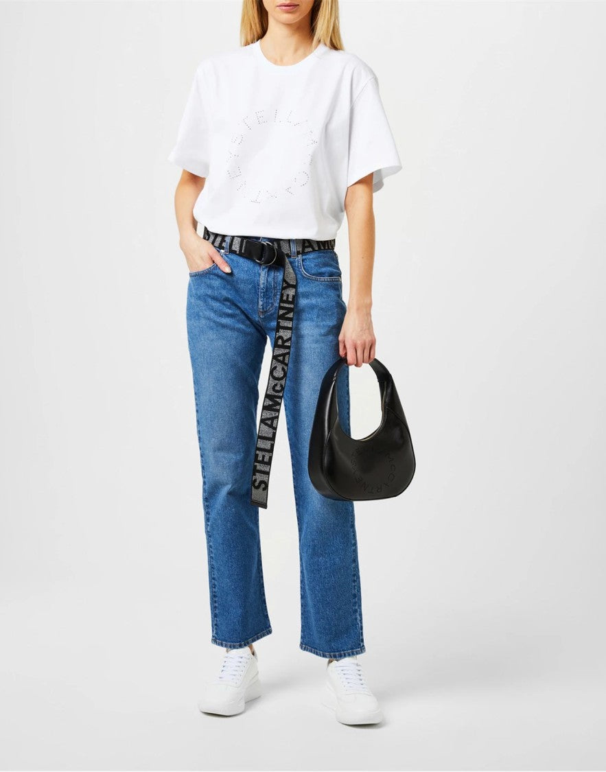 Stella Mccartney Monogram Logo Lurex Tape Belt