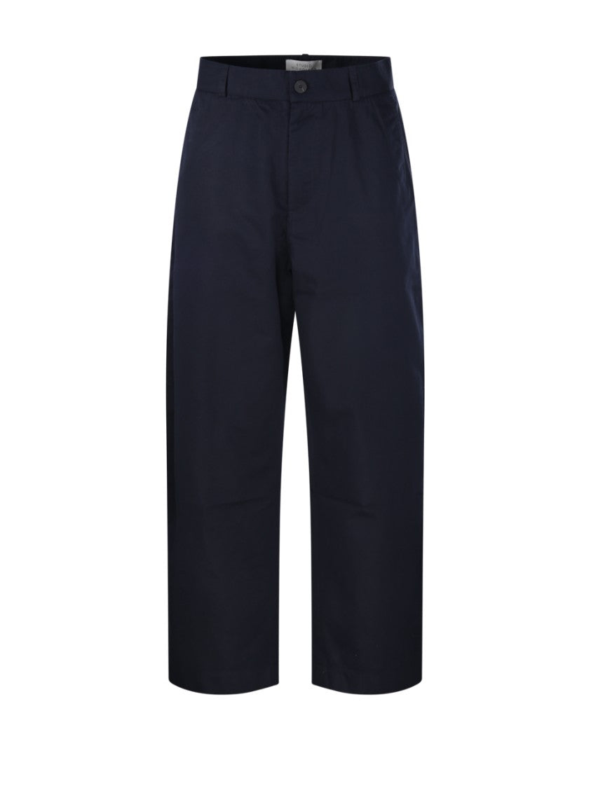 Studio Nicholson Relaxed Fit Black Chino Pants