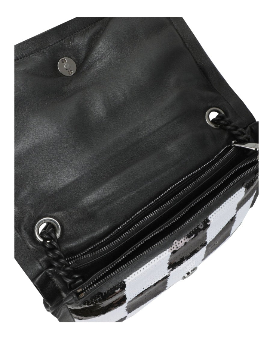 Ferragamo Checkered Sequin Shoulder Bag