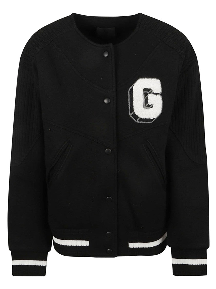 Givenchy Structured Black Coat With Ribbed Detailing