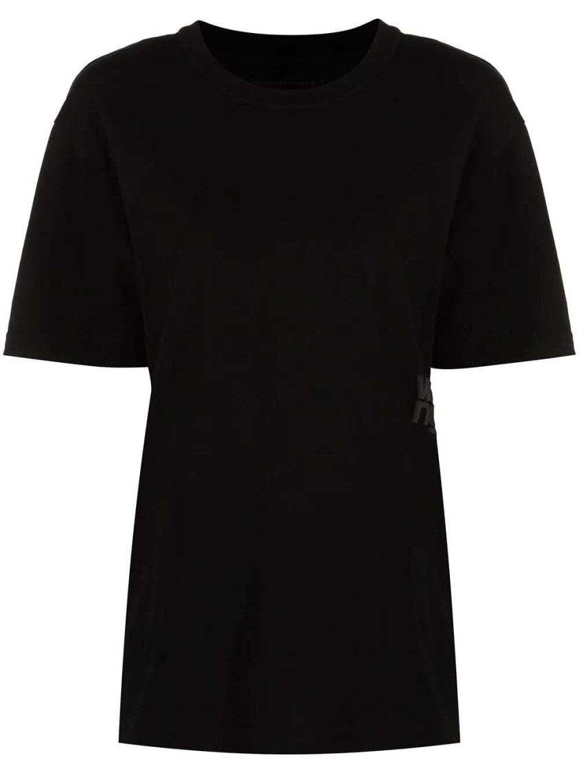 Alexander Wang Rubberised Logo Cotton T-Shirt