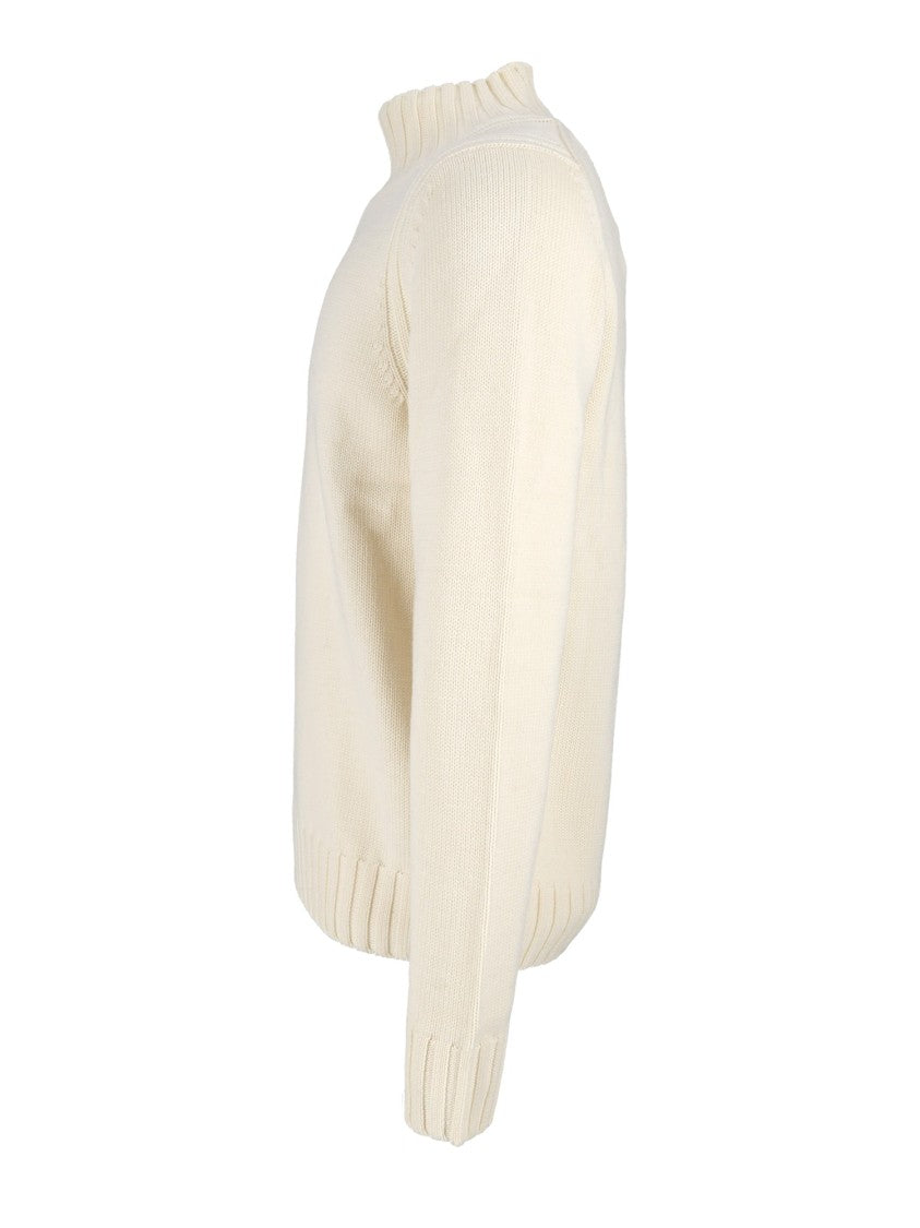 Ballantyne Ribbed Wool Turtleneck Sweater