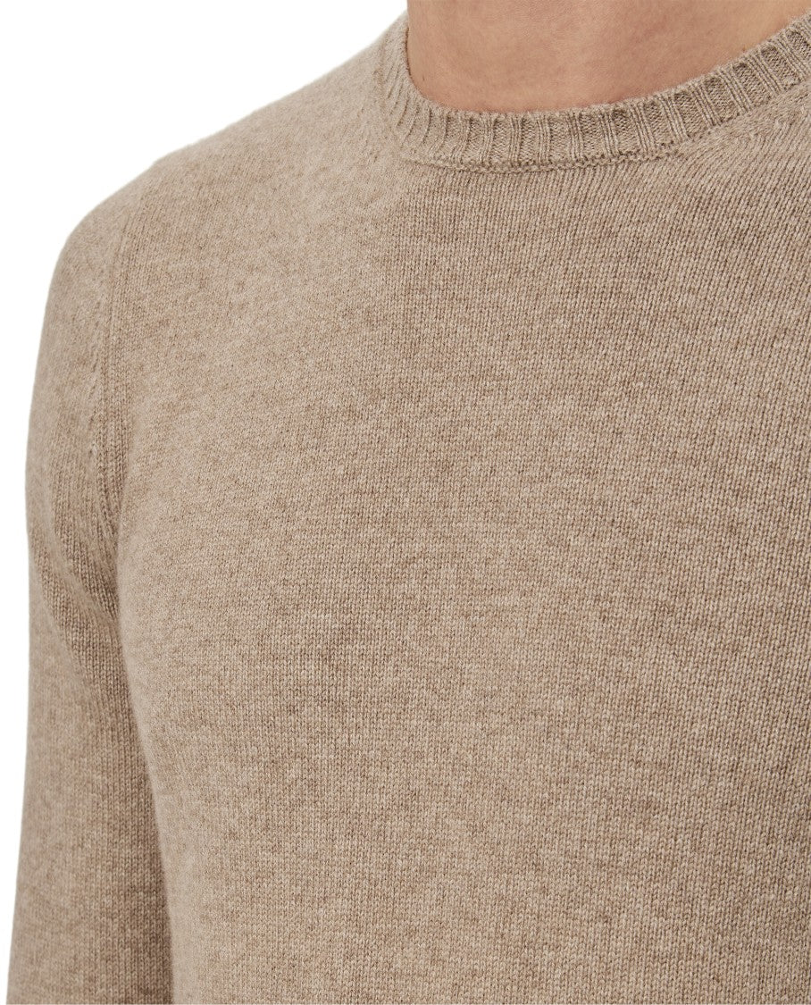 Drumohr Cashmere Knit Sweater With Ribbed Finishing